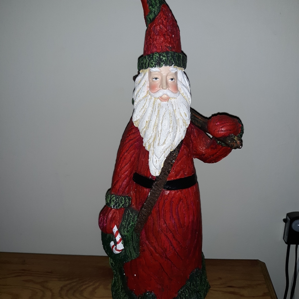 Beautiful tall handpainted santa